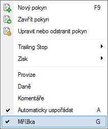 nabídka otevřené pozice